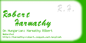 robert harmathy business card